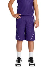 YT565 Sport-Tek Youth PosiCharge Mesh Reversible Spliced Short.