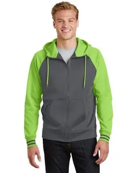 ST236 Sport-Tek Sport-Wick Varsity Fleece Full-Zip Hooded Jacket.