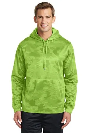 ST240 Sport-Tek Sport-Wick CamoHex Fleece Hooded Pullover.