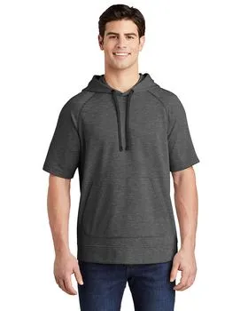 ST297 Sport-Tek PosiCharge Tri-Blend Wicking Fleece Short Sleeve Hooded Pullover