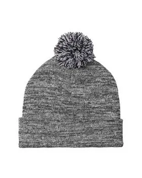 STC41 Sport-Tek Heather Pom Pom Beanie