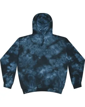 8790 Tie-Dye Adult Unisex Crystal Wash Pullover Hooded Sweatshirt