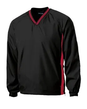 TJST62 Sport-Tek Tall Tipped V-Neck Raglan Wind Shirt