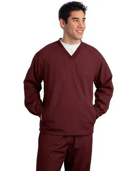 TJST72 Sport-Tek Tall V-Neck Raglan Wind Shirt.