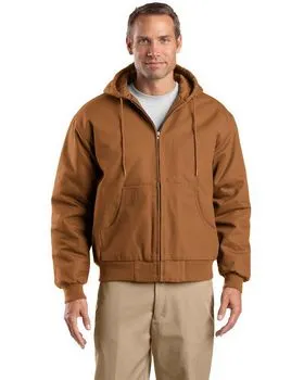 TLJ763H CornerStone Tall Duck Cloth Hooded Work Jacket.