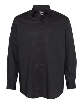 13V5052 Van Heusen Broadcloth Point Collar Solid Shirt