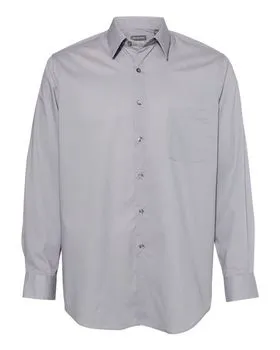 13V5052 Van Heusen Broadcloth Point Collar Solid Shirt