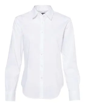 13V5053 Van Heusen Womens Cotton/Poly Solid Point Collar Shirt