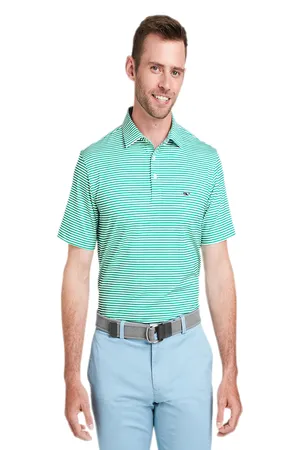G011145 vineyard vines Mens Heathered Winstead Sankaty Polo