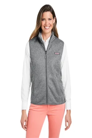 O001411 vineyard vines Ladies Mountain Sweater Fleece Vest