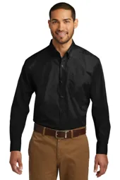 W100 Port Authority Long Sleeve Carefree Poplin Shirt