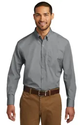 W100 Port Authority Long Sleeve Carefree Poplin Shirt