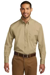 W100 Port Authority Long Sleeve Carefree Poplin Shirt