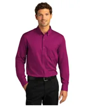 W808 Port Authority Long Sleeve SuperPro React Twill Shirt.
