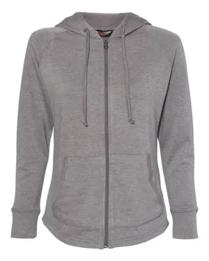 W20121 Weatherproof Women’s HeatLast Fleece Faux Cashmere Full-Zip Hooded Sweatshirt