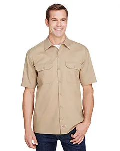 Dickies WS675 Mens FLEX Short-Sleeve Twill Work Shirt Dickies WS675 Mens FLEX Short-Sleeve Twill Work Shirt