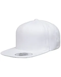 YP5089 Yupoong Adult 5-Panel Structured Flat Visor Classic Snapback Cap