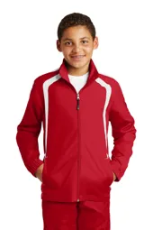 YST60 Sport-Tek Youth Colorblock Raglan Jacket.