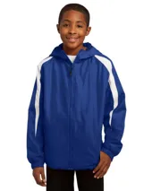 YST81 Sport-Tek Youth Fleece-Lined Colorblock Jacket.