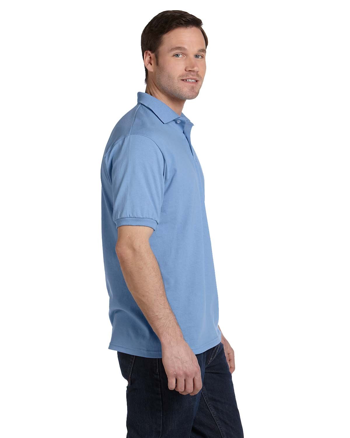 054 Hanes Adult 50/50 EcoSmart Jersey Knit Polo - Siide Image