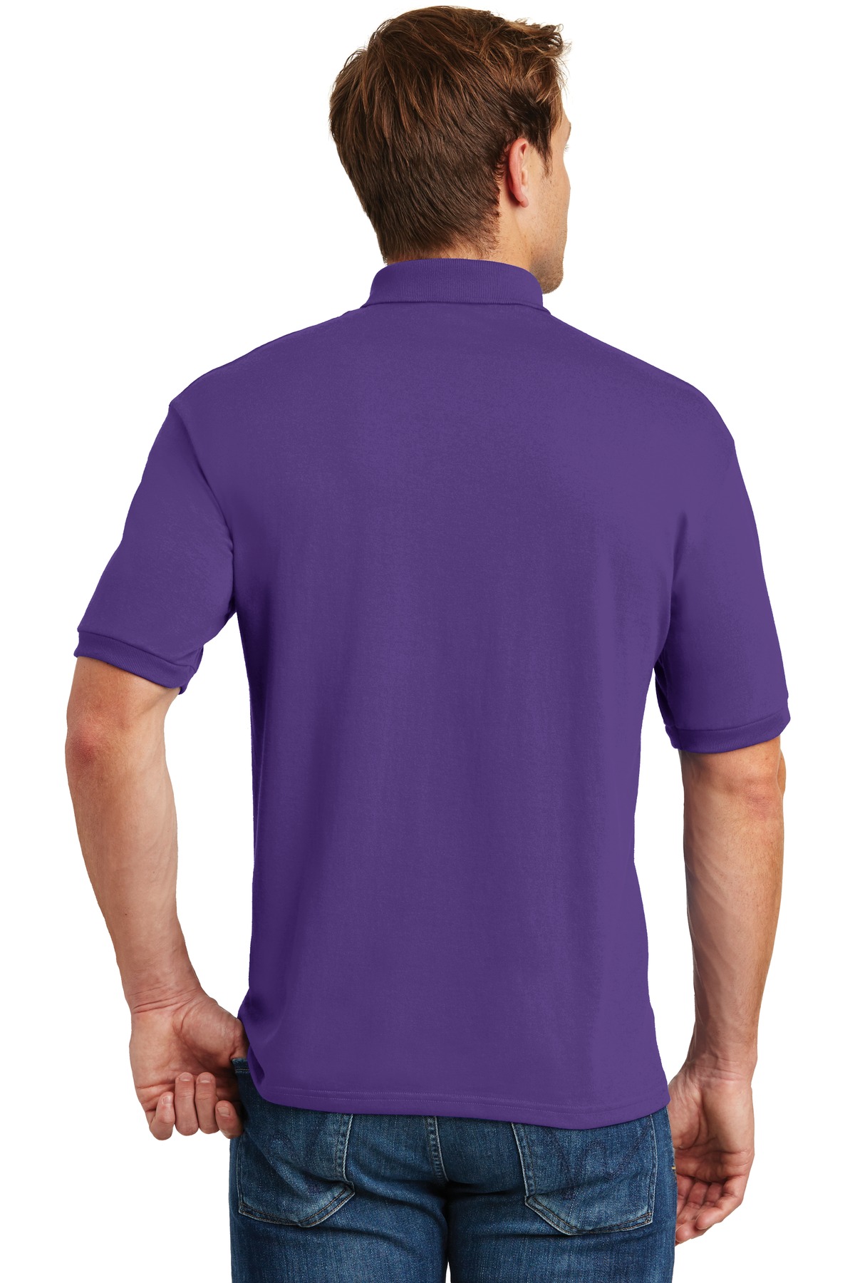 054X Hanes EcoSmart 5.2-Ounce Jersey Knit Sport Shirt 054X Hanes EcoSmart 5.2-Ounce Jersey Knit Sport Shirt - Back Image
