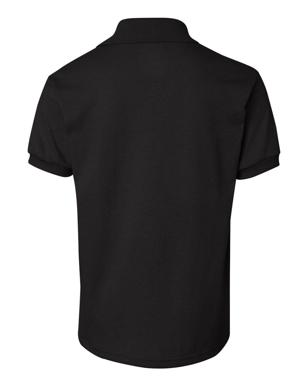 054Y Hanes Youth Ecosmart Jersey Sport Shirt - Back Image