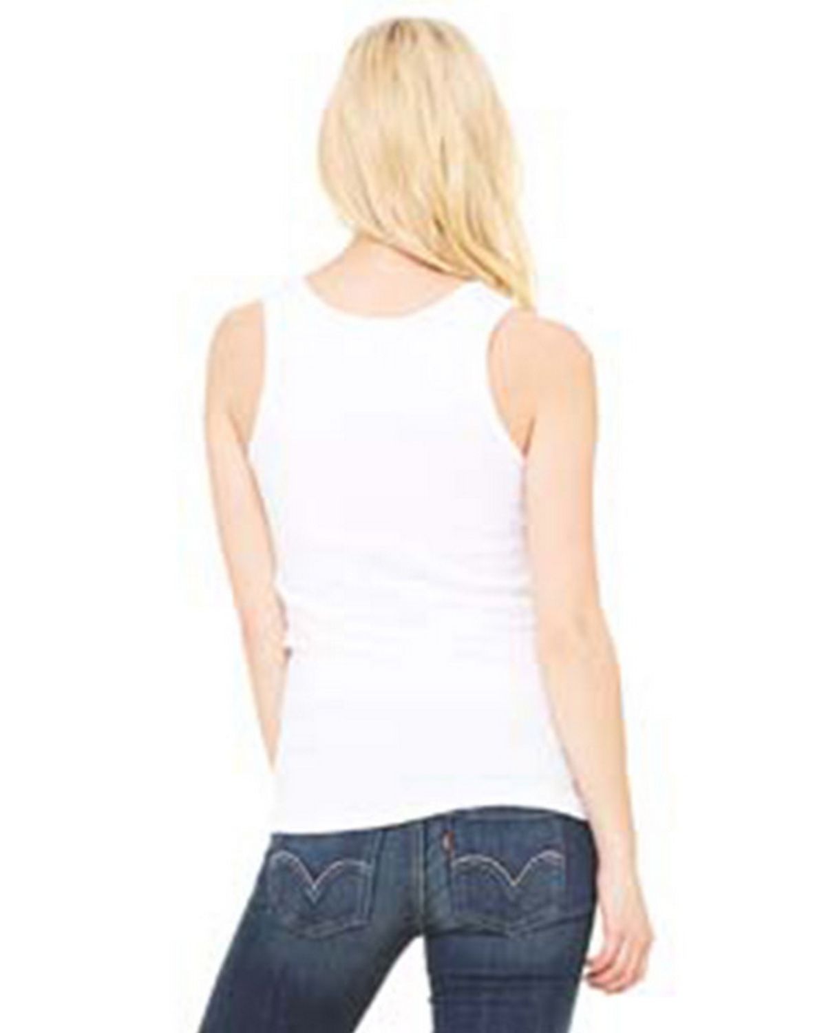 1080 Bella + Canvas Womens Baby Rib Tank - Back Image