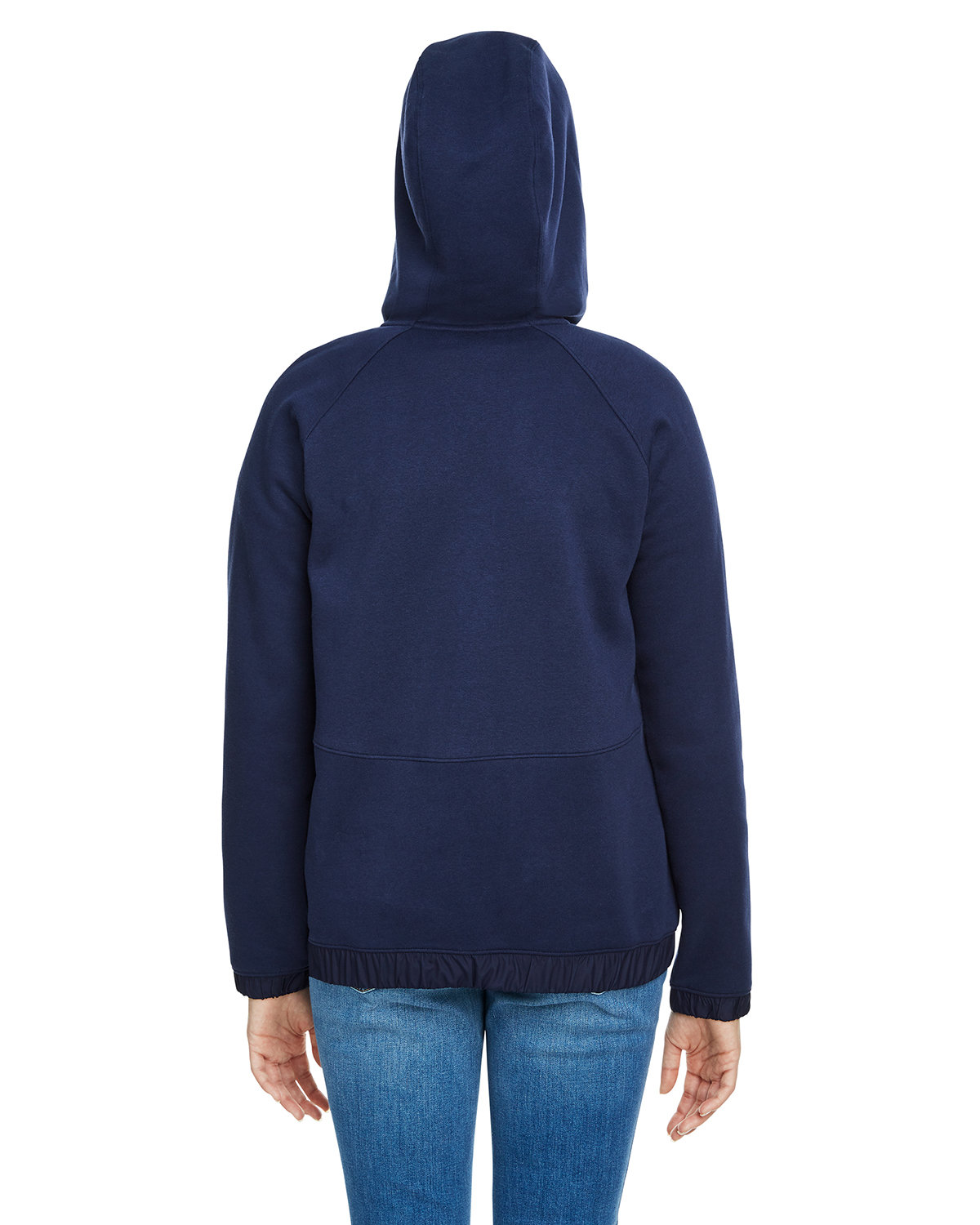 1351229 Under Armour Ladies Hustle Full-Zip Hooded Sweatshirt - Back Image