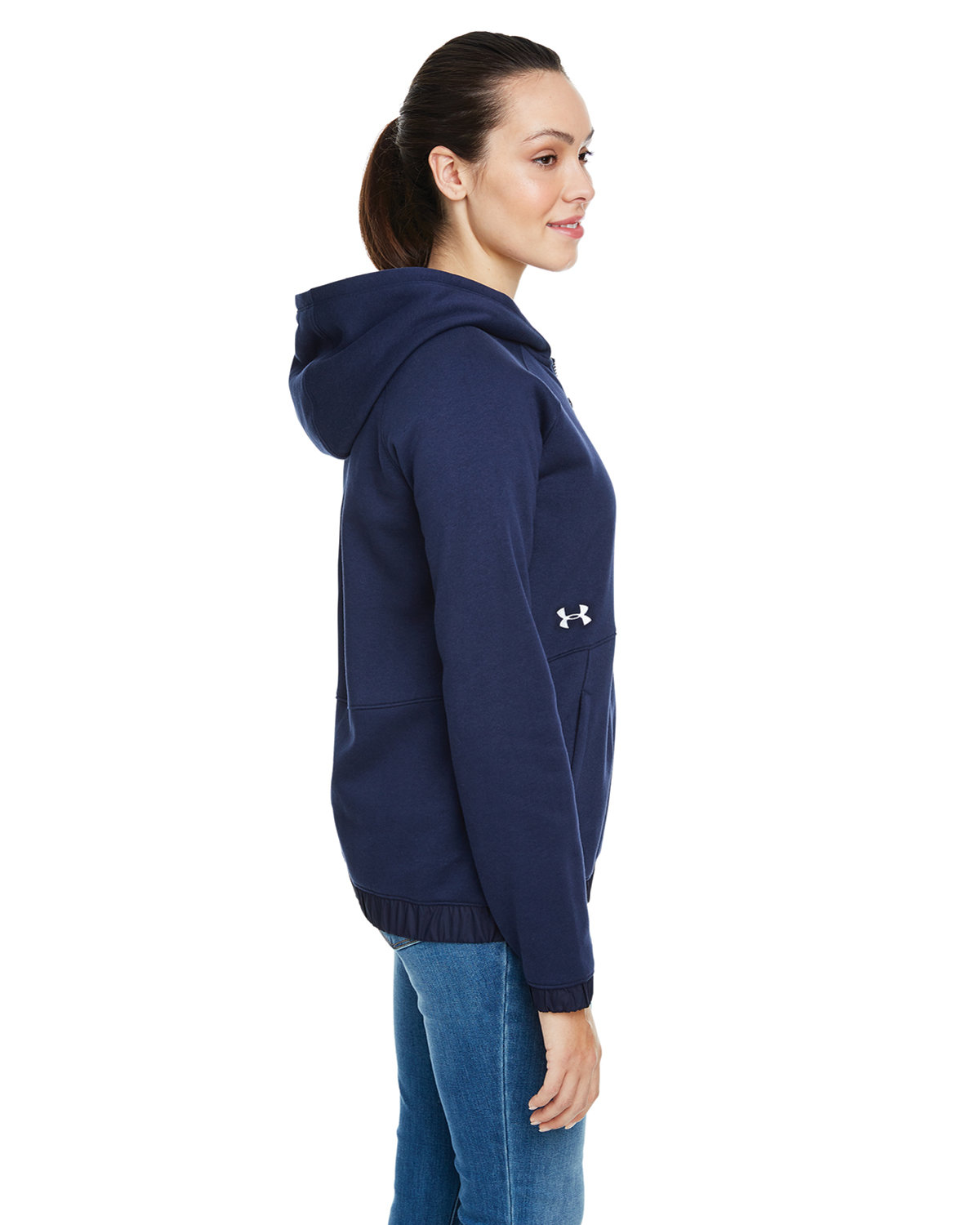 1351229 Under Armour Ladies Hustle Full-Zip Hooded Sweatshirt - Siide Image