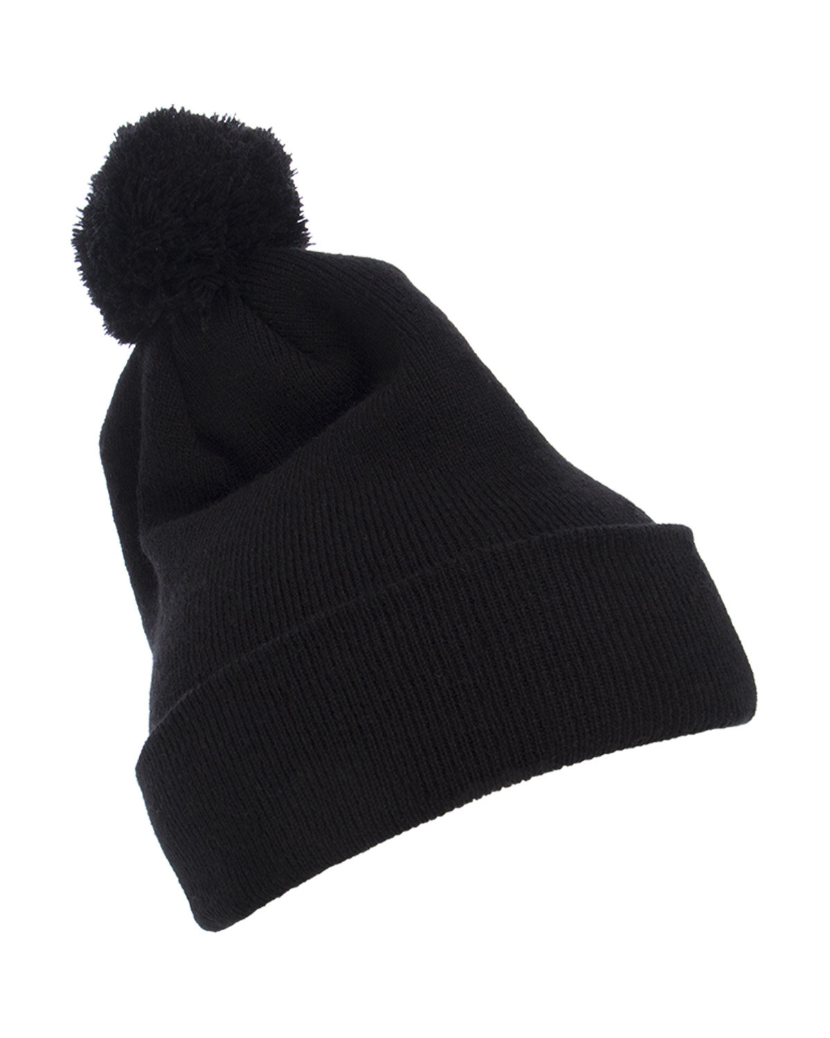 1501P Yupoong Cuffed Knit Beanie with Pom Pom Hat