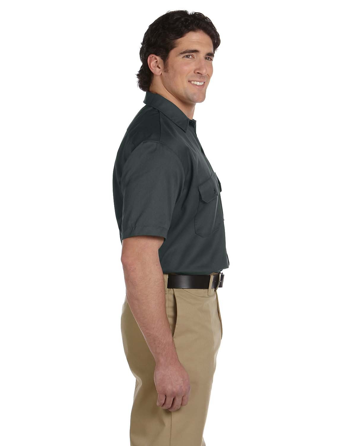 1574 Dickies Mens 5.25 oz./yd² Short-Sleeve Work Shirt - Siide Image