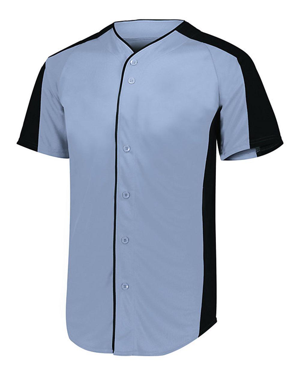 1655 Augusta Sportswear Full-Button Baseball Jersey - Siide Image