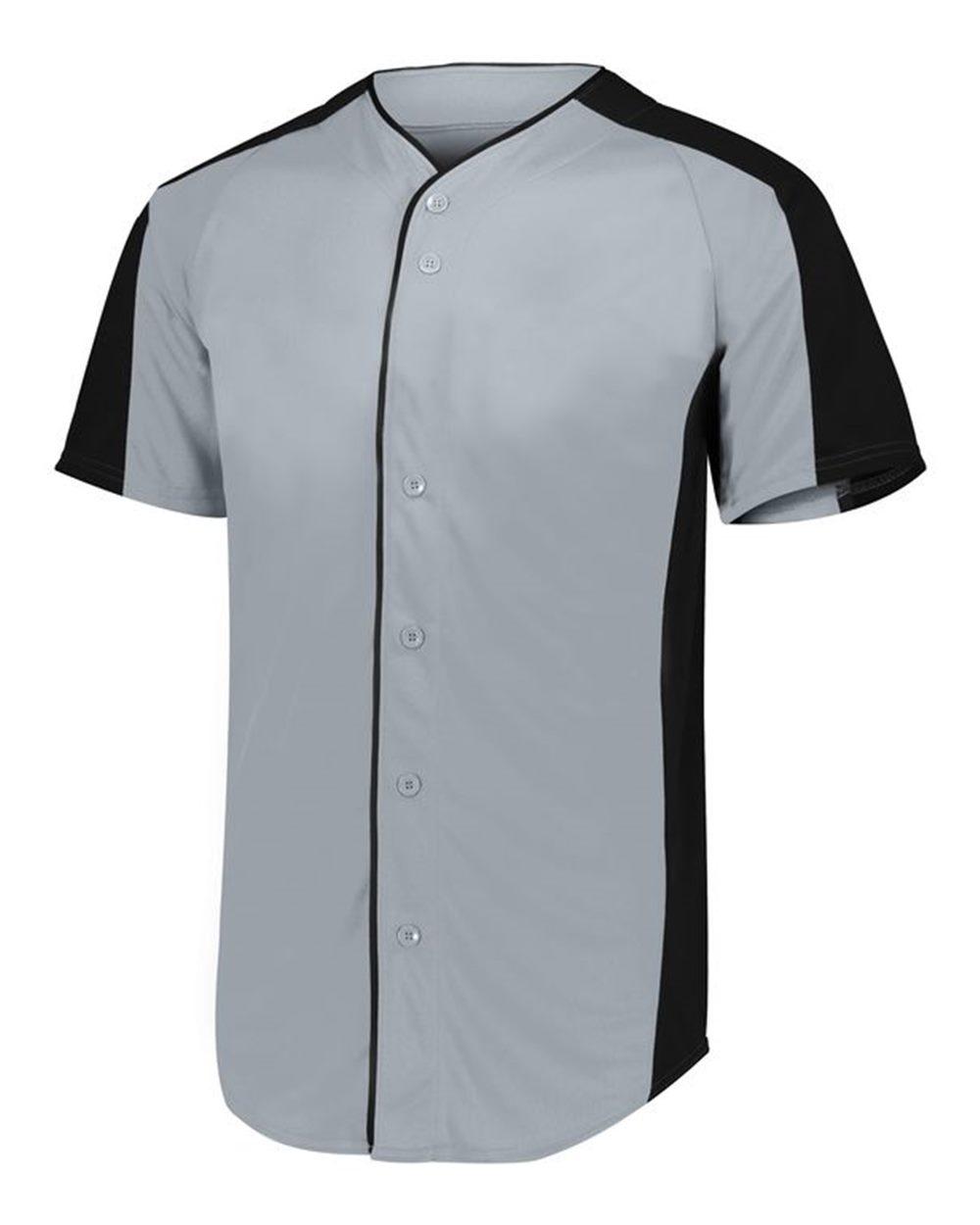 1656 Augusta Sportswear Youth Full-Button Baseball Jersey 1656 Augusta Sportswear Youth Full-Button Baseball Jersey - Siide Image