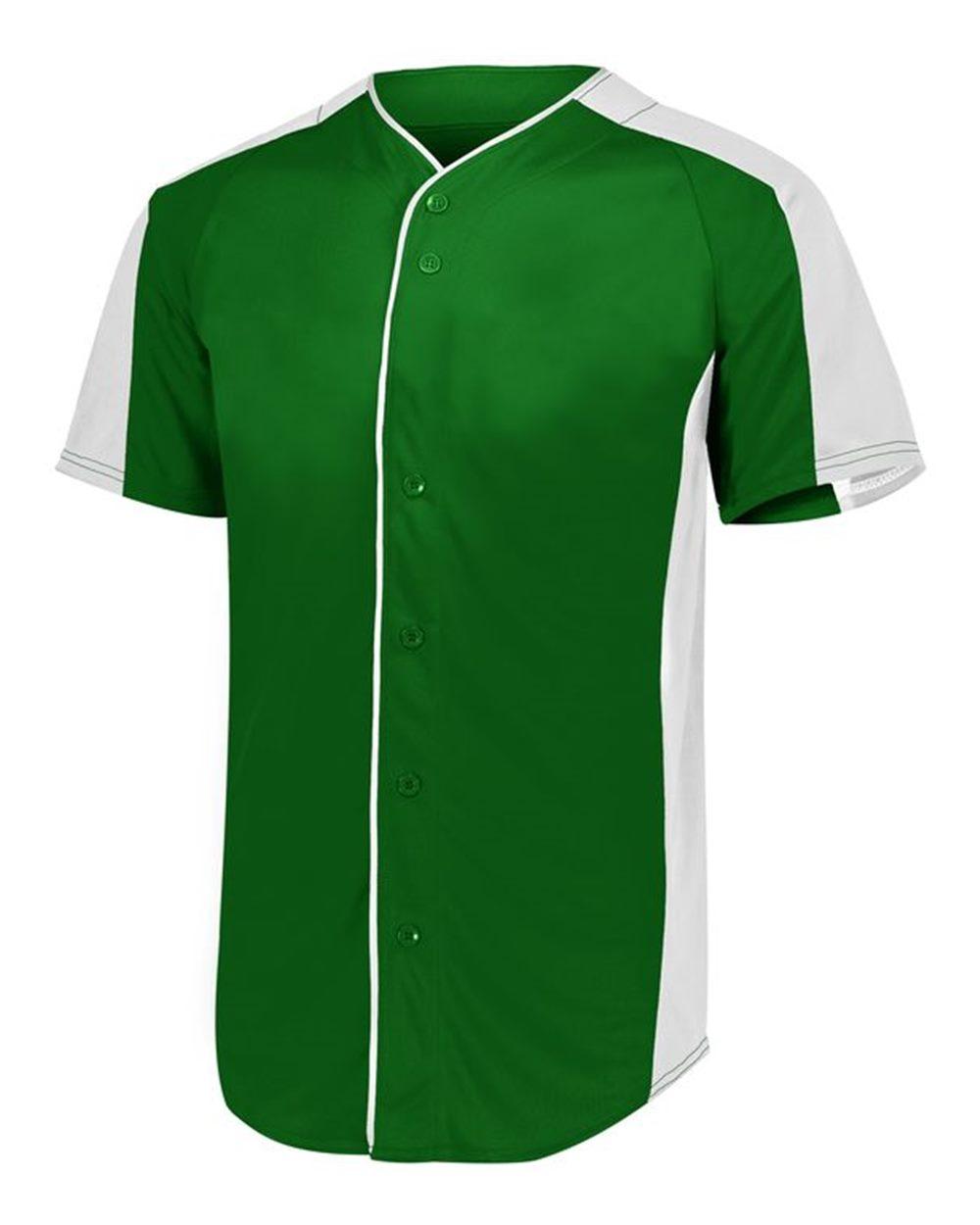 1656 Augusta Sportswear Youth Full-Button Baseball Jersey 1656 Augusta Sportswear Youth Full-Button Baseball Jersey - Siide Image