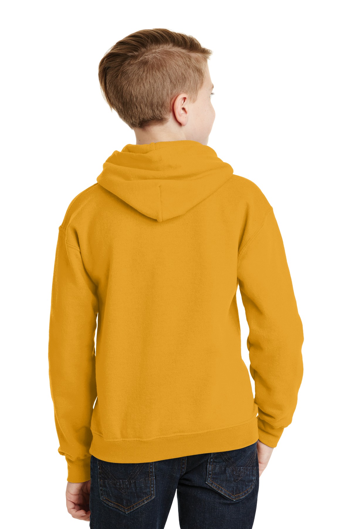 18500B Gildan Heavy Blend Youth Hooded Sweatshirt - Back Image