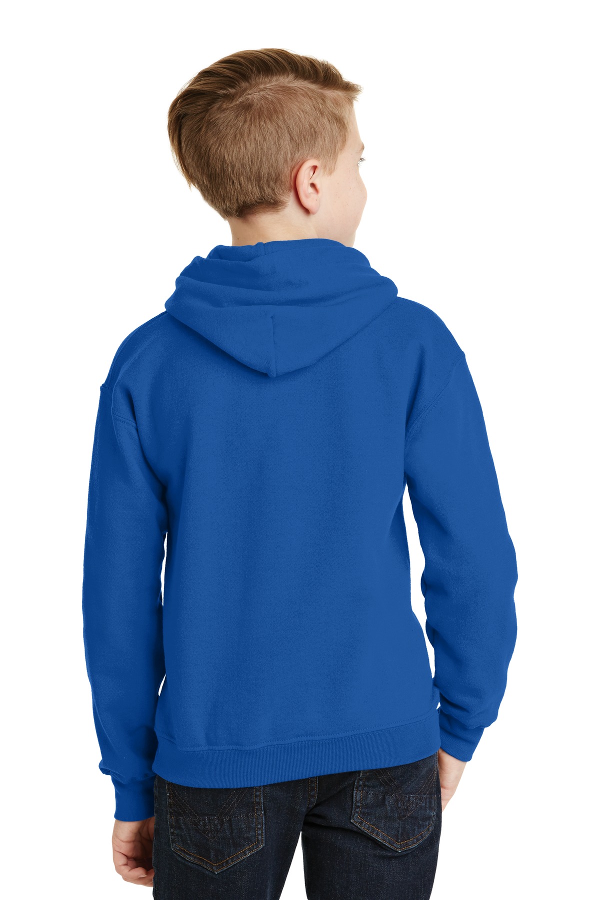 18500B Gildan Heavy Blend Youth Hooded Sweatshirt - Back Image