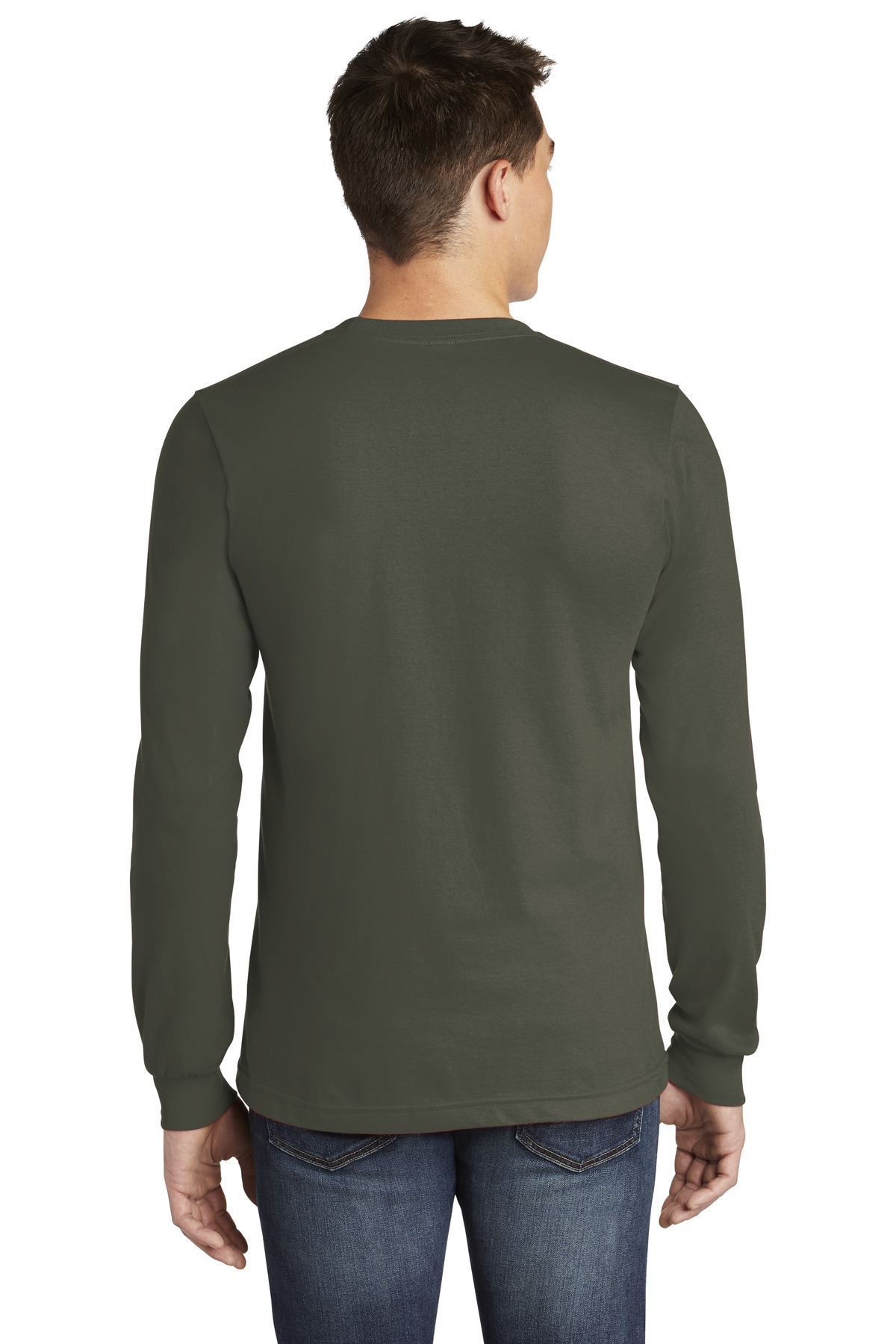 2007W American Apparel Unisex Fine Jersey Long-Sleeve T-Shirt - Back Image