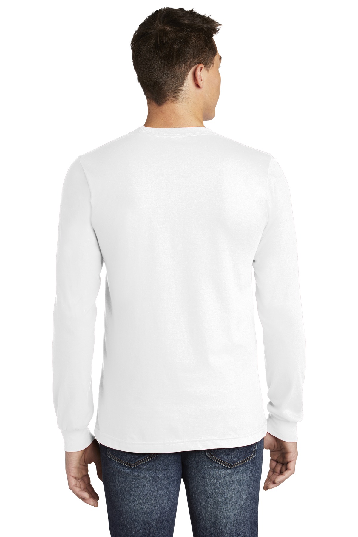 2007W American Apparel Unisex Fine Jersey Long-Sleeve T-Shirt - Back Image