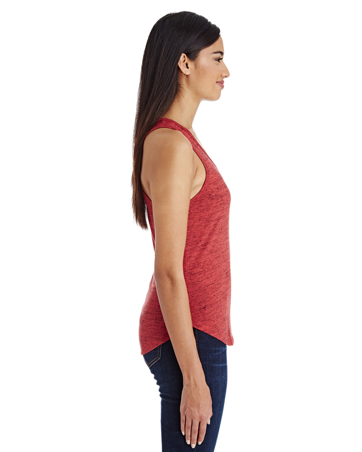 204LT Threadfast Apparel Ladies Blizzard Jersey Racer Tank - Siide Image