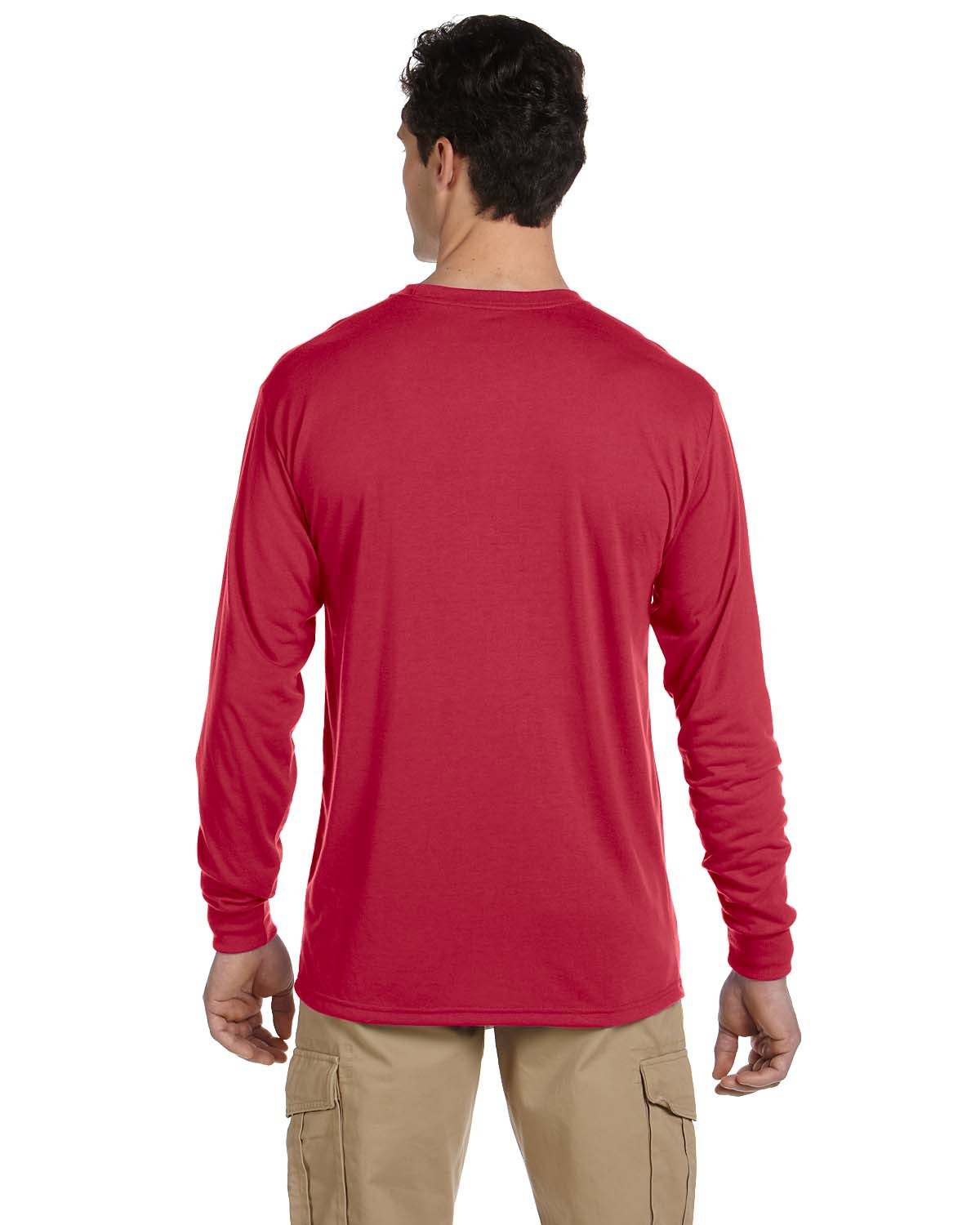 21ML Jerzees Adult DRI-POWER SPORT Long-Sleeve T-Shirt - Back Image