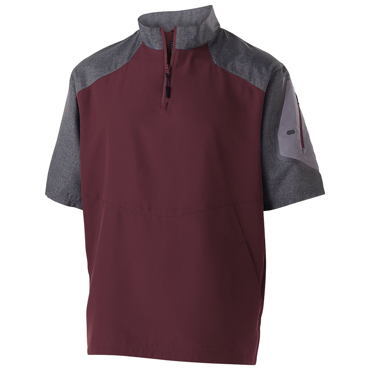 229545 Holloway Unisex Ultra-Lightweight Aero-Tec Raider Short-Sleeve Warm-Up Pullover