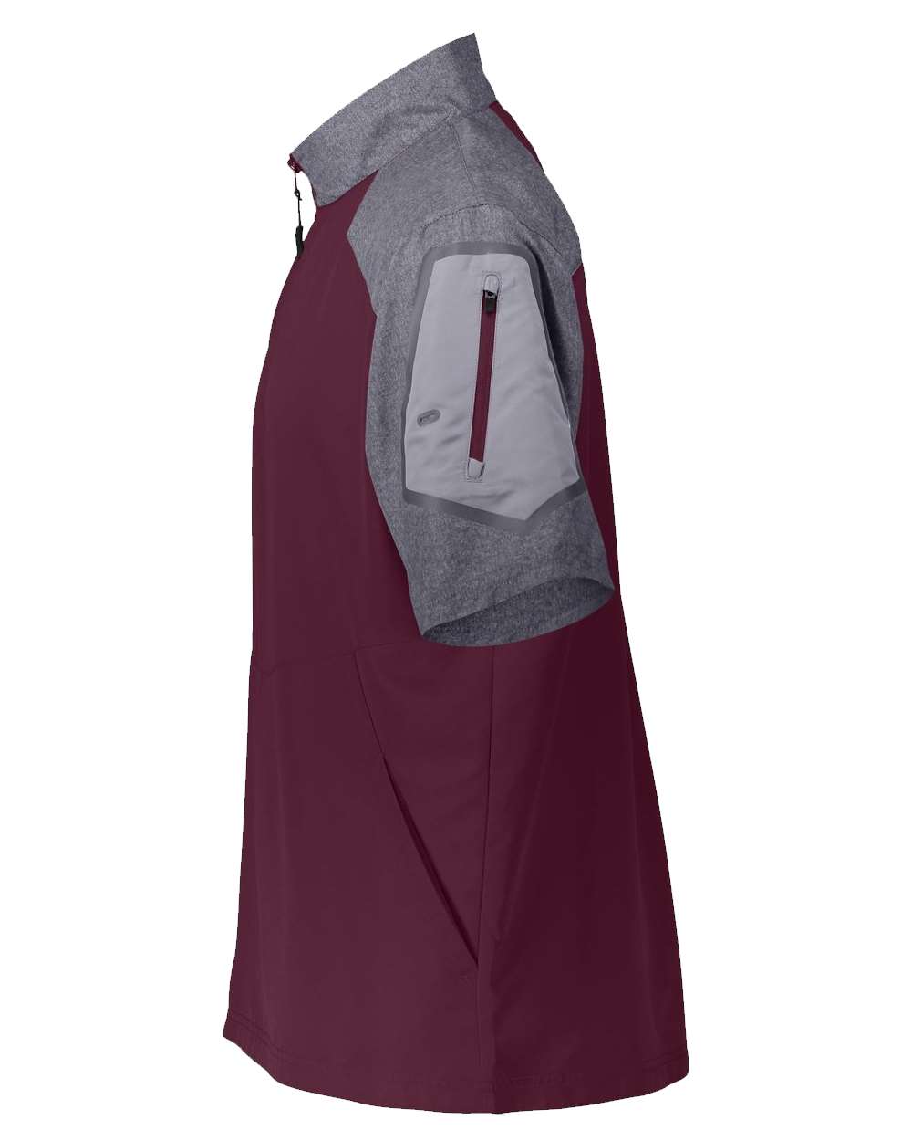 229545 Holloway Unisex Ultra-Lightweight Aero-Tec Raider Short-Sleeve Warm-Up Pullover - Siide Image