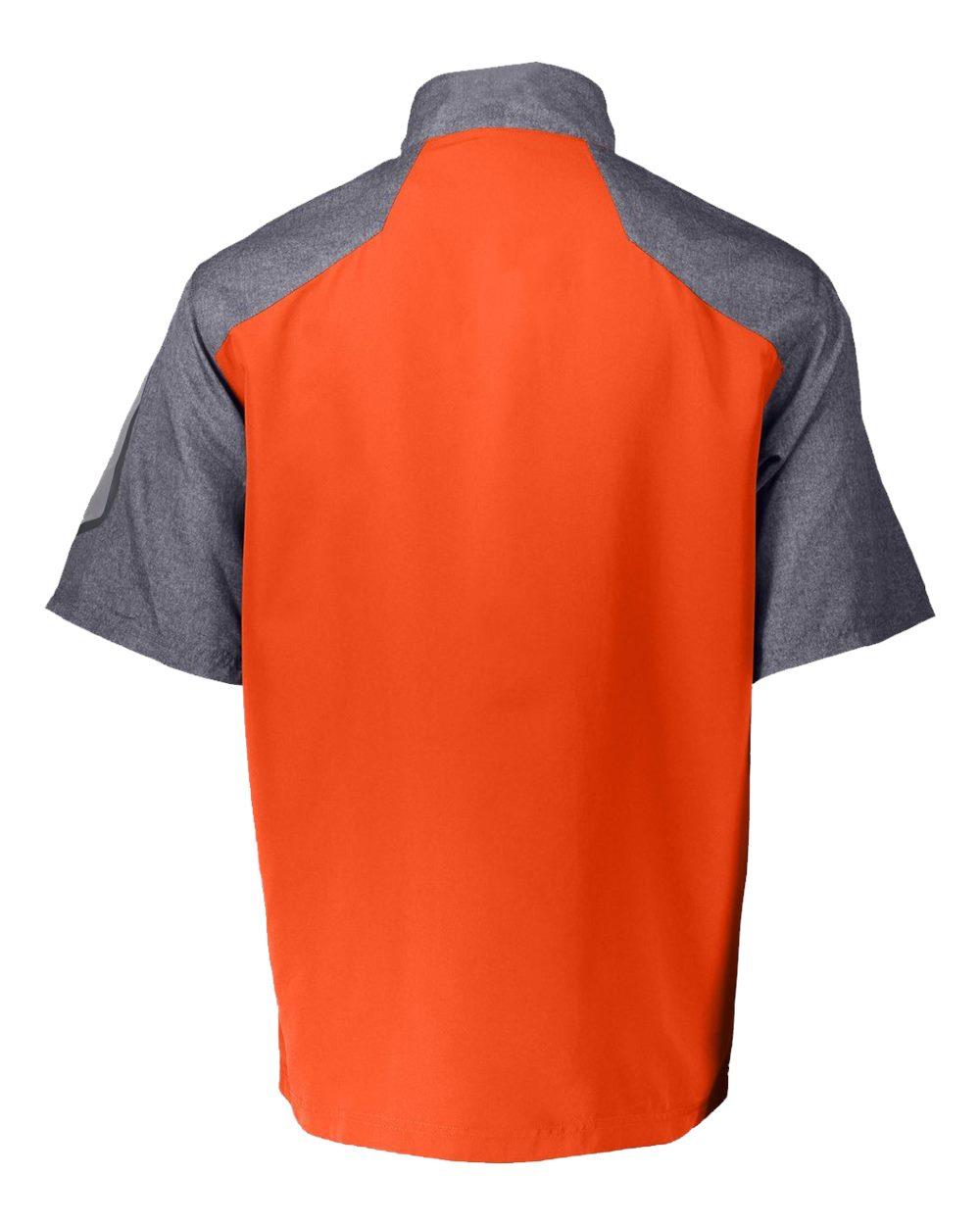 229545 Holloway Unisex Ultra-Lightweight Aero-Tec Raider Short-Sleeve Warm-Up Pullover 229545 Holloway Unisex Ultra-Lightweight Aero-Tec Raider Short-Sleeve Warm-Up Pullover - Back Image