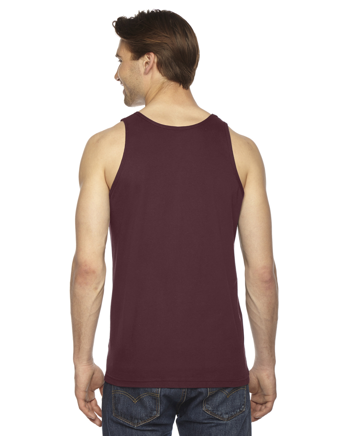 2408W American Apparel Unisex Fine Jersey Tank - Back Image