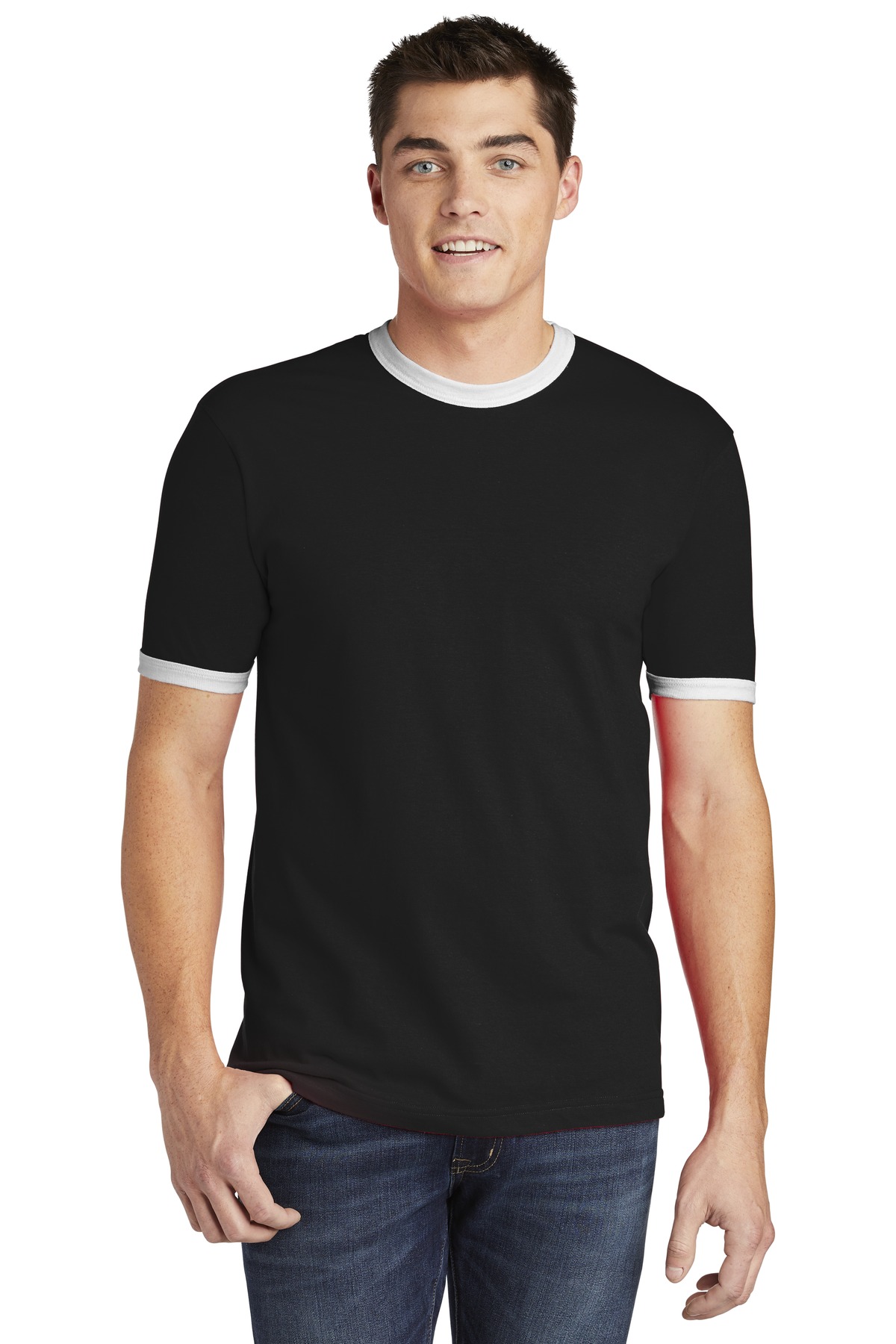 2410W American Apparel Unisex Fine Jersey Ringer T-Shirt Zoom Image