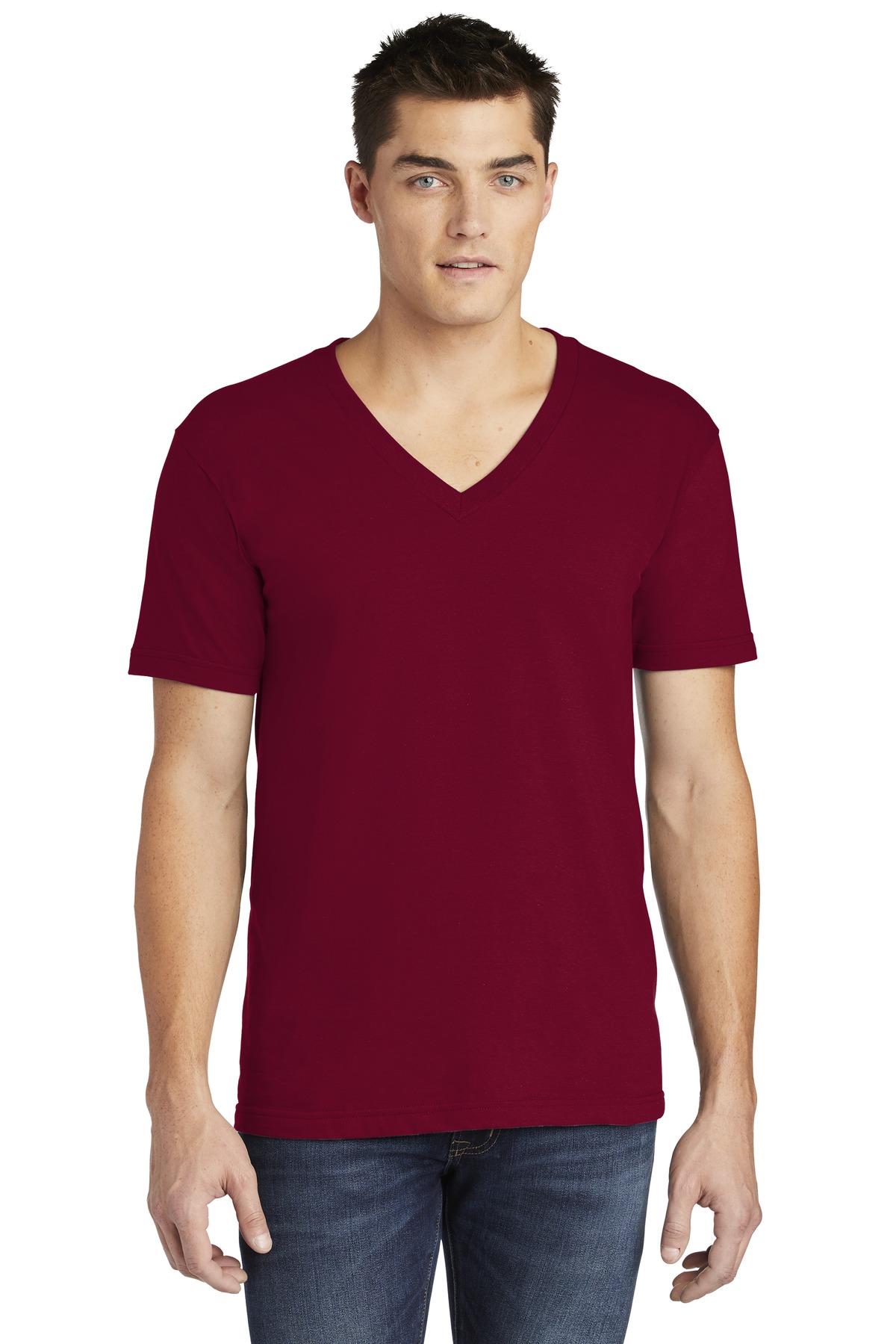 2456W American Apparel Unisex Fine Jersey Short-Sleeve V-Neck T-Shirt 2456W American Apparel Unisex Fine Jersey Short-Sleeve V-Neck T-Shirt