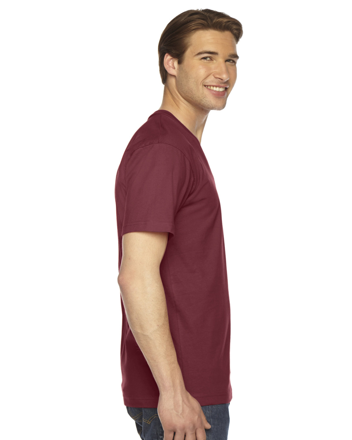 2456W American Apparel Unisex Fine Jersey Short-Sleeve V-Neck T-Shirt 2456W American Apparel Unisex Fine Jersey Short-Sleeve V-Neck T-Shirt - Siide Image
