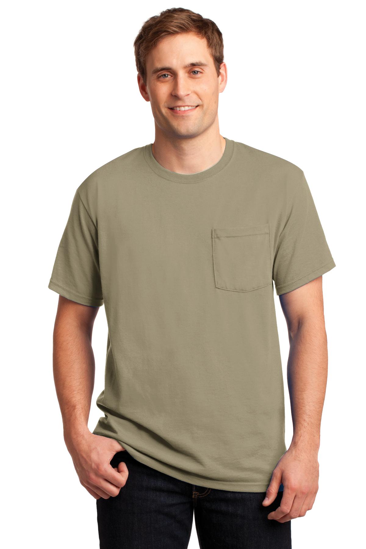 29MP Jerzees - Dri-Power 50/50 Cotton/Poly Pocket T-Shirt.