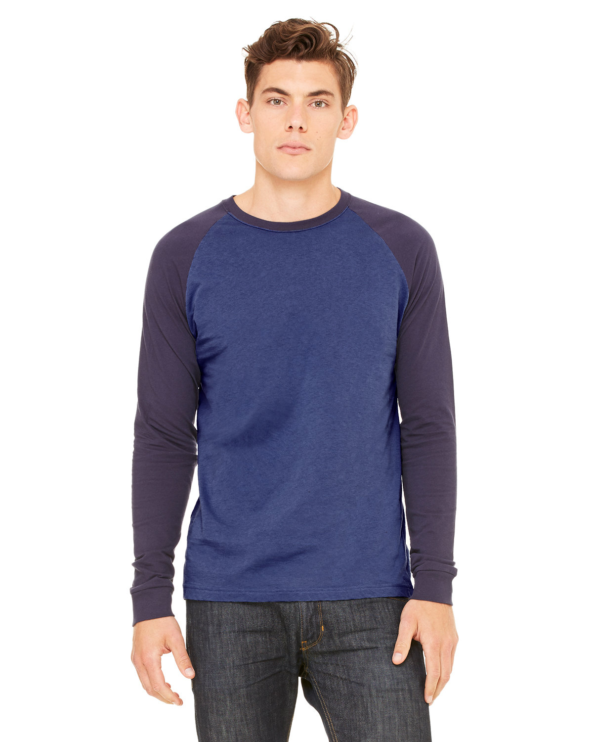 3000C Bella + Canvas Mens Long-Sleeve Reglan / Baseball Tee 3000C Bella + Canvas Mens Long-Sleeve Reglan / Baseball Tee