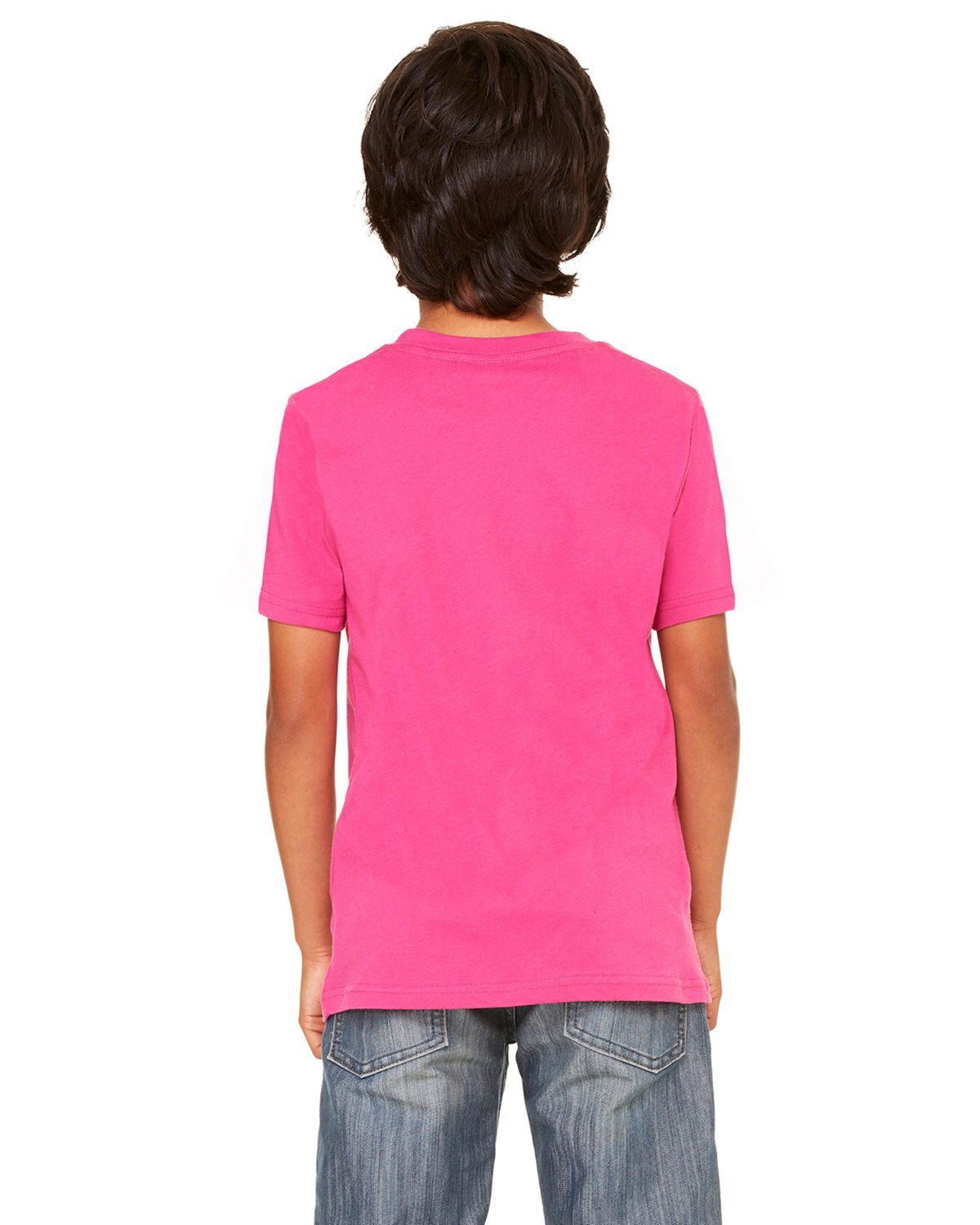 3001Y Bella + Canvas Youth Short Sleeve T-Shirt 3001Y Bella + Canvas Youth Short Sleeve T-Shirt - Back Image